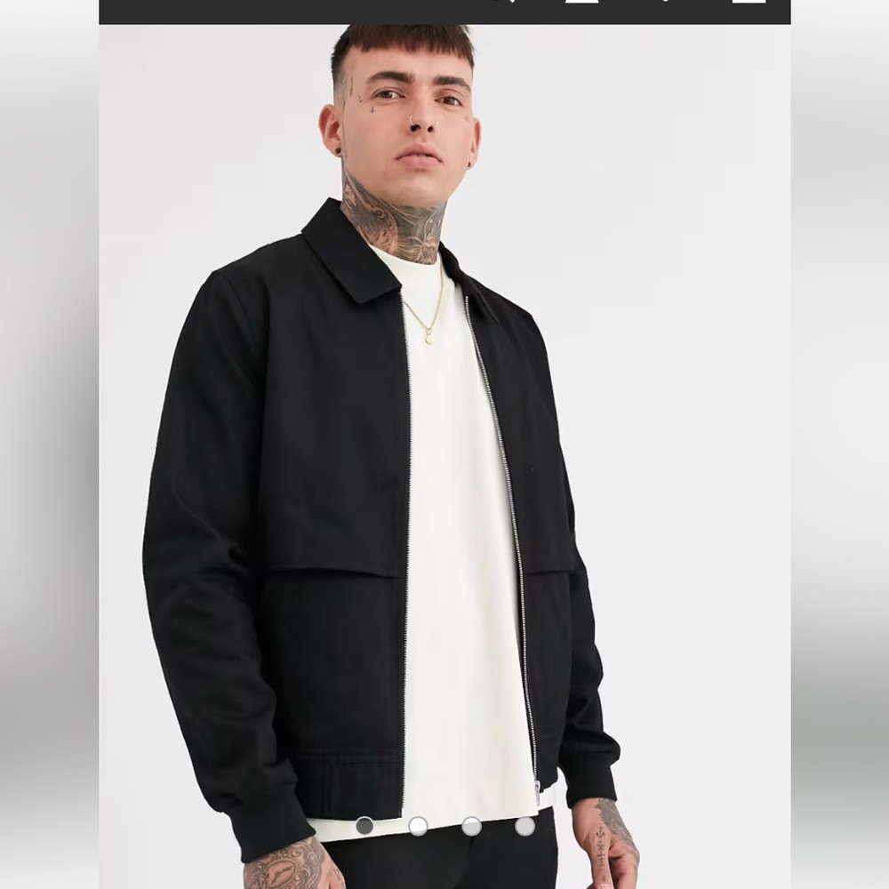 ASOS Design Harrington in Black Men’s Jacket Size Small